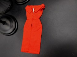 pak red silk sheath back a